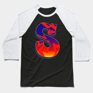 Letter S - Night Sky Baseball T-Shirt